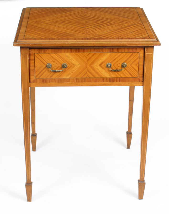 Antique Antique Victorian Satinwood Occasional Table 19th Century