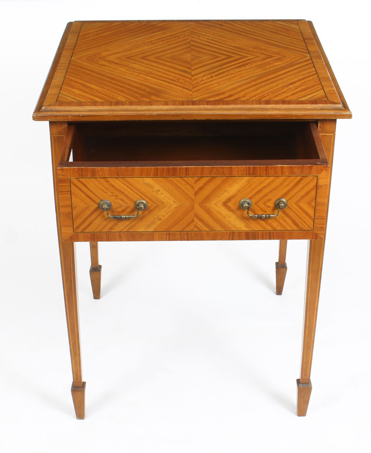 Antique Antique Victorian Satinwood Occasional Table 19th Century