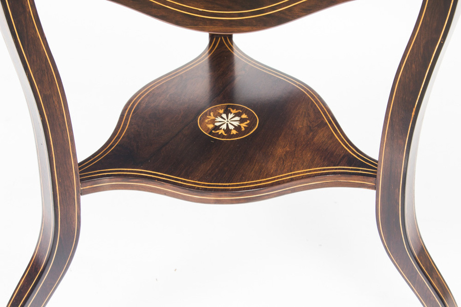 Antique Antique Edwardian Triple Drop Flap Occasional Side Table c.1900