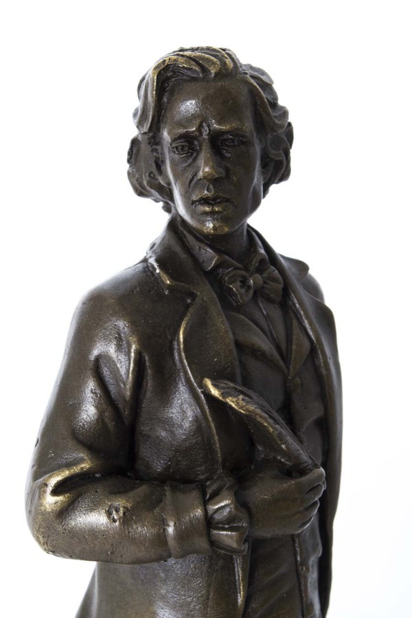 Antique Stunning Set Bronze Sculptures Chopin Mozart Beethoven