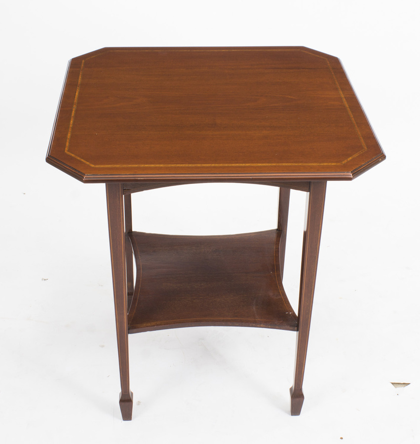 Antique Antique Inlaid Mahogany Edwardian Occasional Table c.1900
