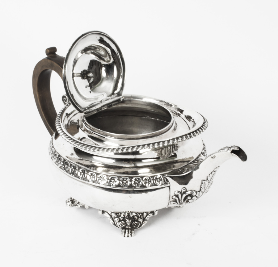 Antique Antique Regency Sterling Silver Teapot Craddock & Reid 1820 19th C