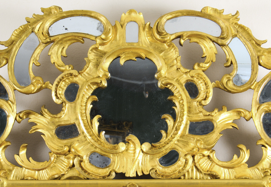 Antique Antique French Giltwood Overmantel Rococo Mirror C1780 18th C149x95cm