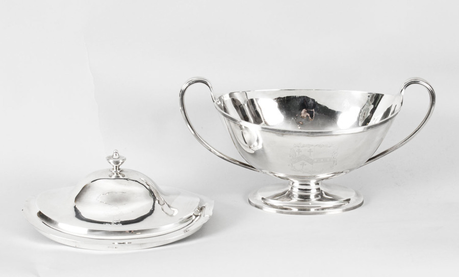 Antique Antique Silver George III Tureen William Bennett 1808 Birchall and Hayne 19th C