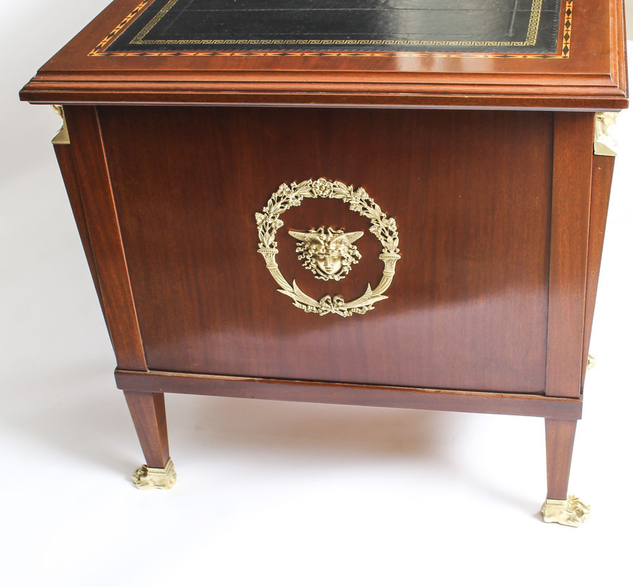 Antique Antique French Empire Revival Ormolu Mounted Desk C1880 19th Century