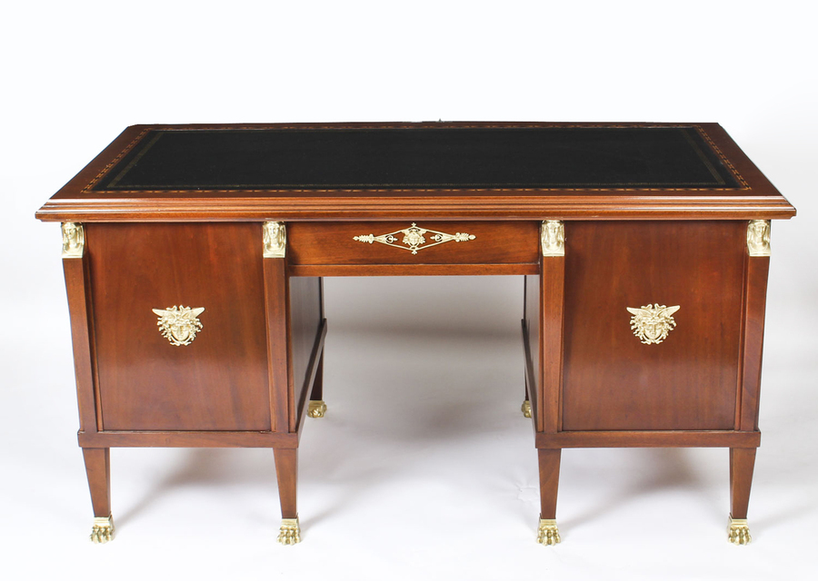 Antique Antique French Empire Revival Ormolu Mounted Desk C1880 19th Century