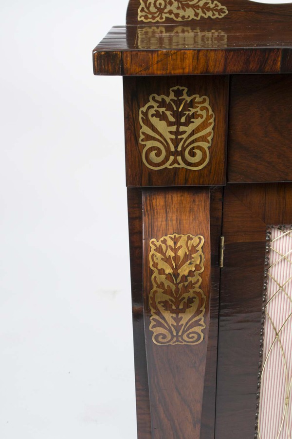 Antique Antique Regency Brass Inlaid Cabinet Chiffonier c.1820