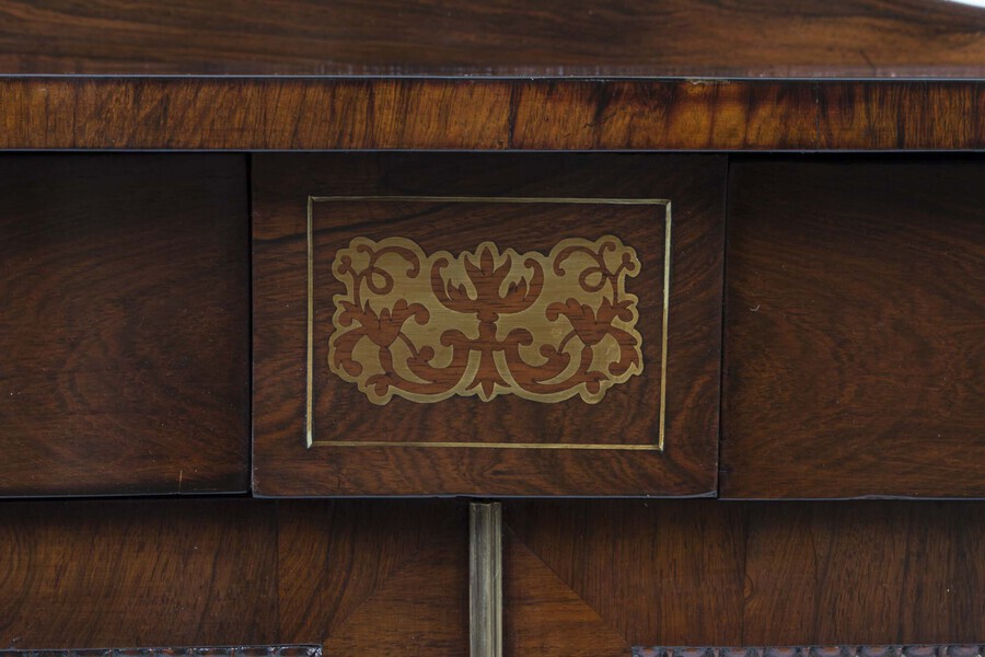Antique Antique Regency Brass Inlaid Cabinet Chiffonier c.1820