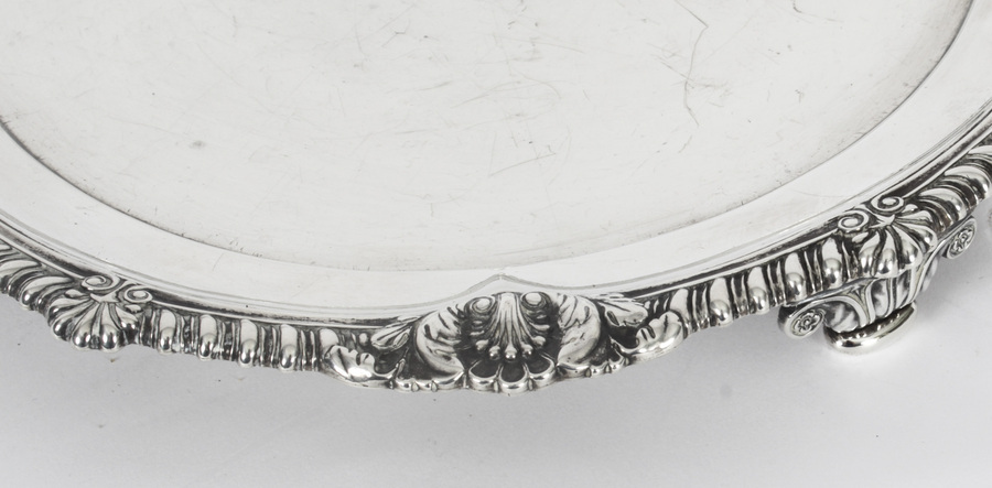 Antique Antique Paul Storr George III Sterling Silver Salver 1811 19th Century