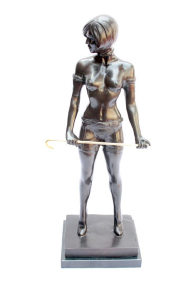 Vintage Bronze Female Dominatrix after Bruno Zach 20th Century