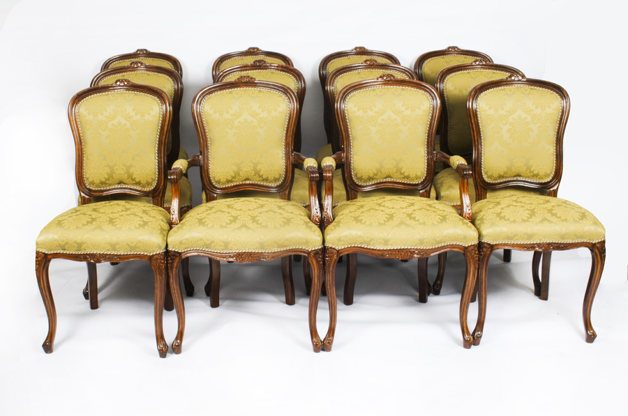 Antique Bespoke Set of 12 Louis XVI Revival Dining Chairs Available to Order