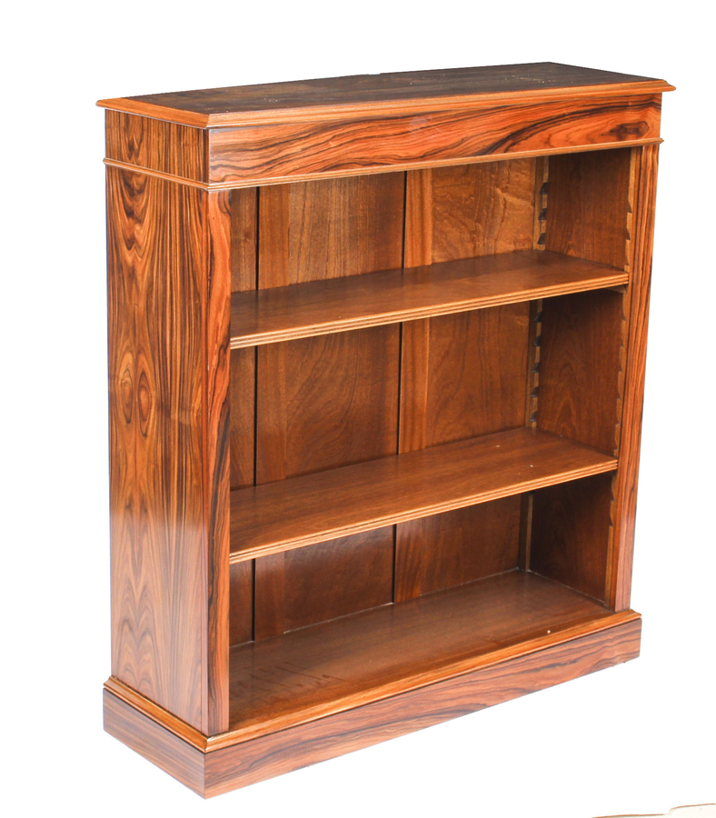 Bespoke Mid Century Modernist Revival Low Rosewood Open Bookcase