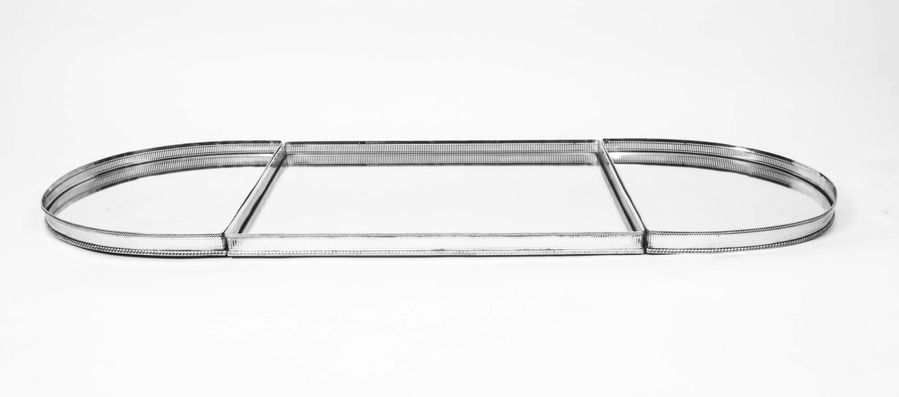 English Silver Plated 3 Piece Mirrored Plateau Tray