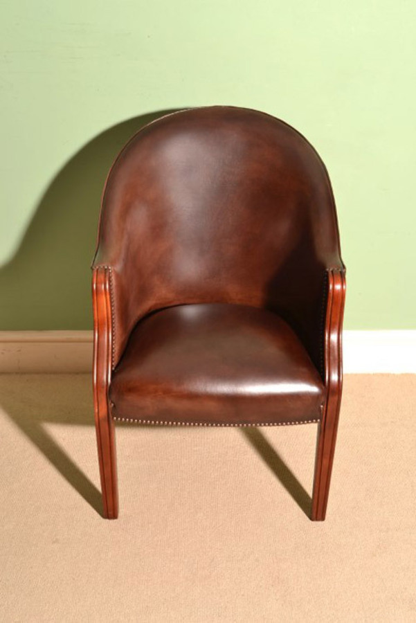 Bespoke English Handmade Leather Desk Chair Hazel