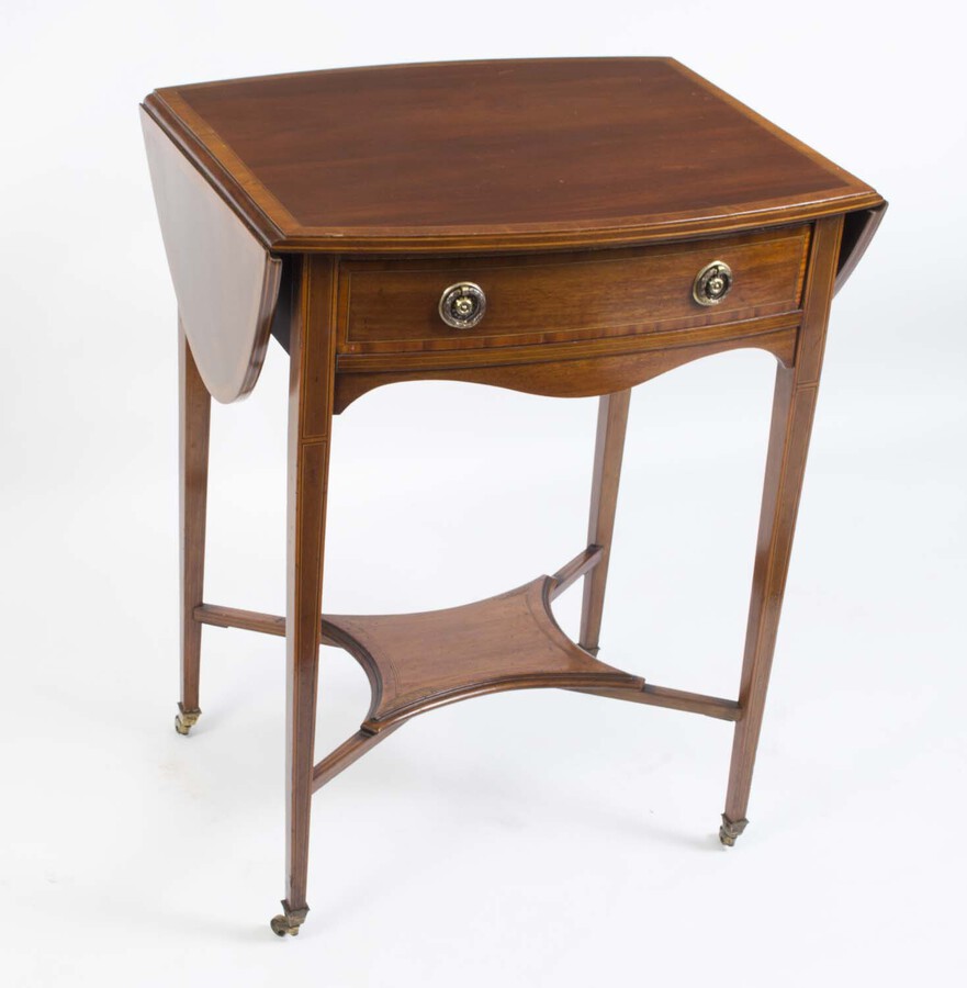 Antique Edwardian Inlaid Occasional Table c.1900