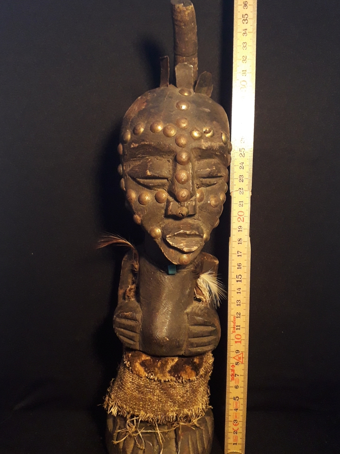 Antique Statuette of spirit- Nkisi Fetish - SONGYE-Congo DRC