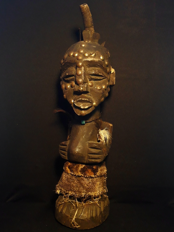 Statuette of spirit- Nkisi Fetish - SONGYE-Congo DRC