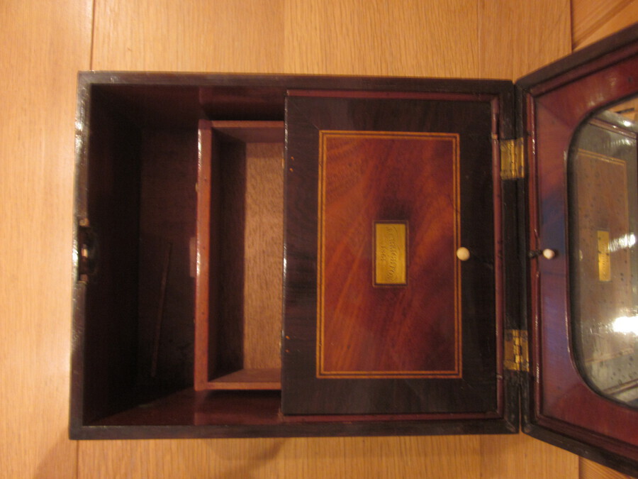 Antique Gentleman's dressing table box 1861.