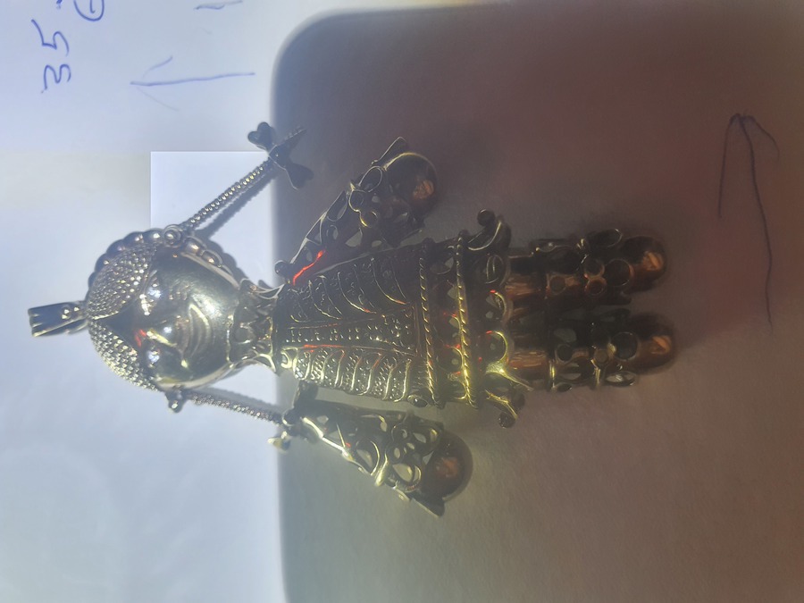 Antique Antique ragdoll large pendant