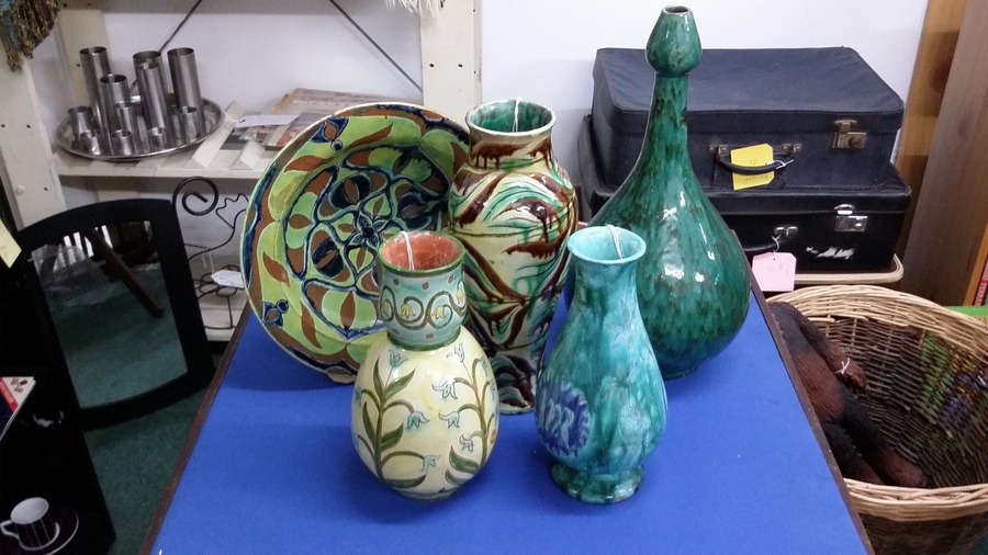 Antique A Circa 1900 Birkenhead Della Robbia Pottery Vase