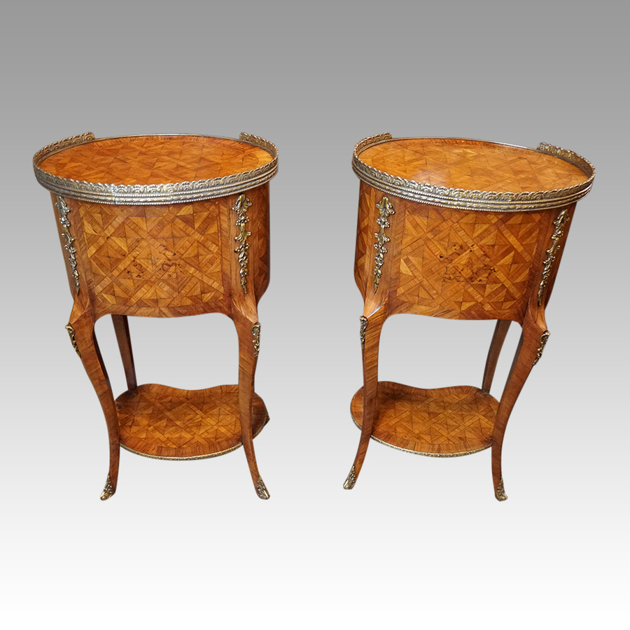 Antique Pair of Antique oval side tables