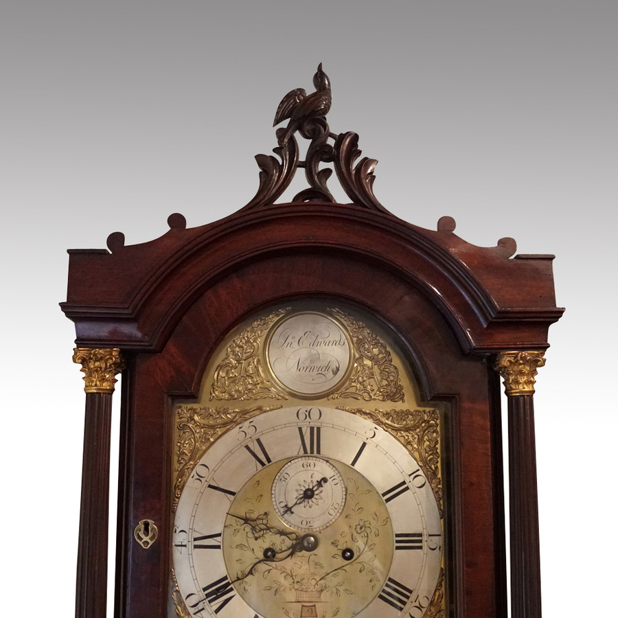 Antique Georgian mahogany longcase clock
