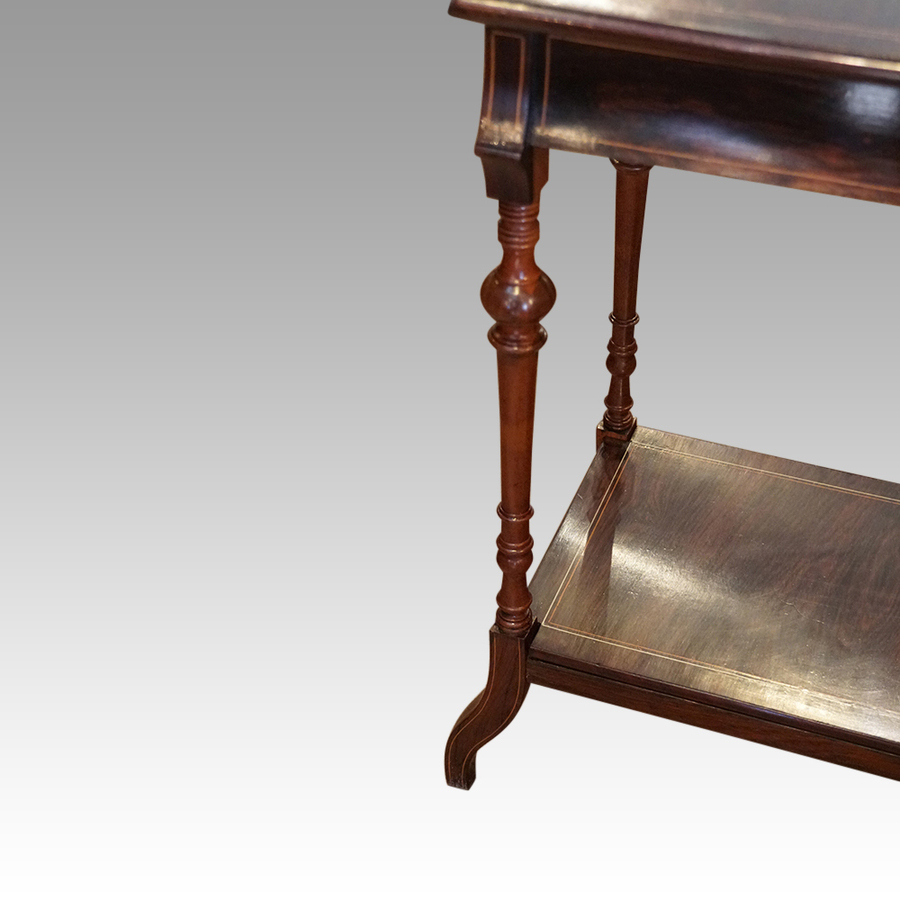 Antique Victorian inlaid rosewood side-table