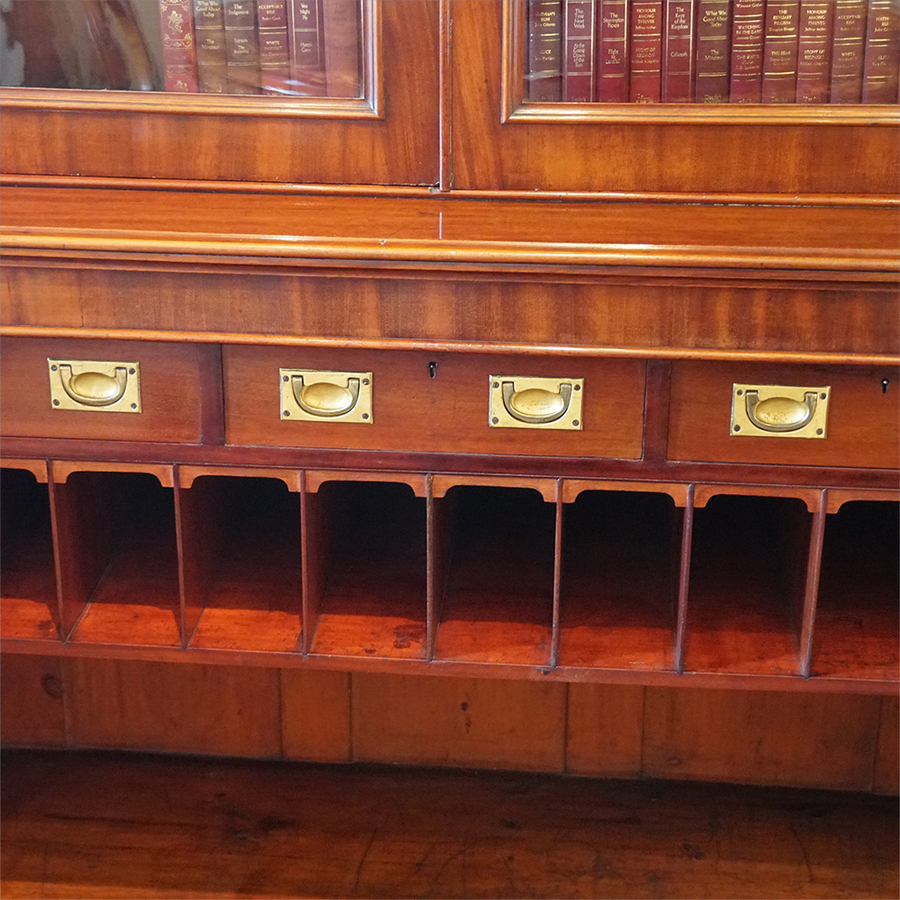 Antique Victorian mahogany library bookcase