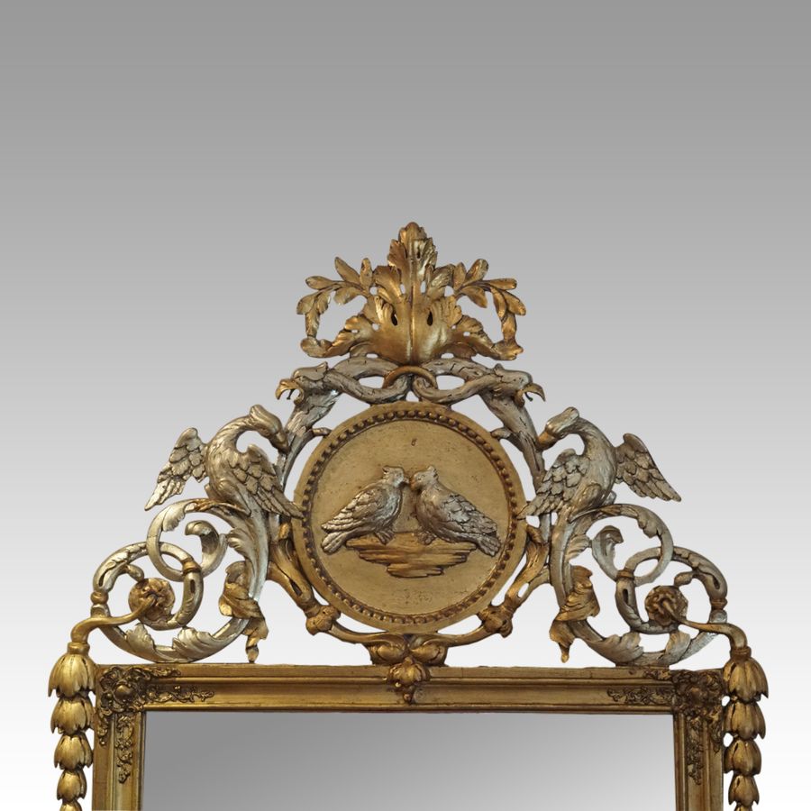 Antique Antique Continental ornate gilt mirror