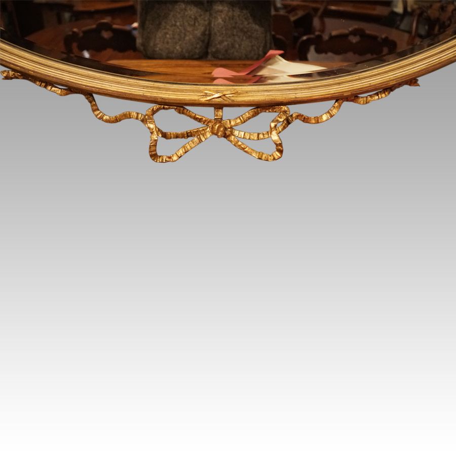 Antique Antique gilt mirror with Wedgwood plaque