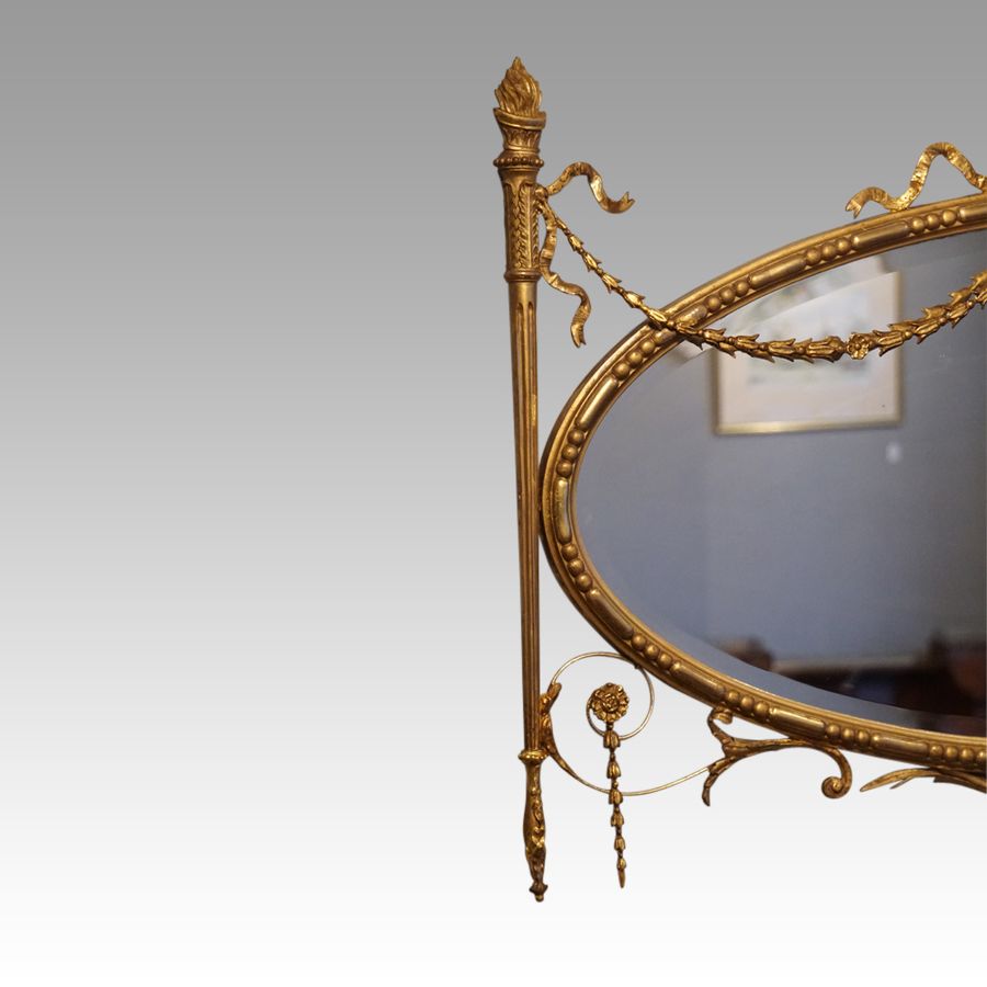 Antique Adam style gilt mirror