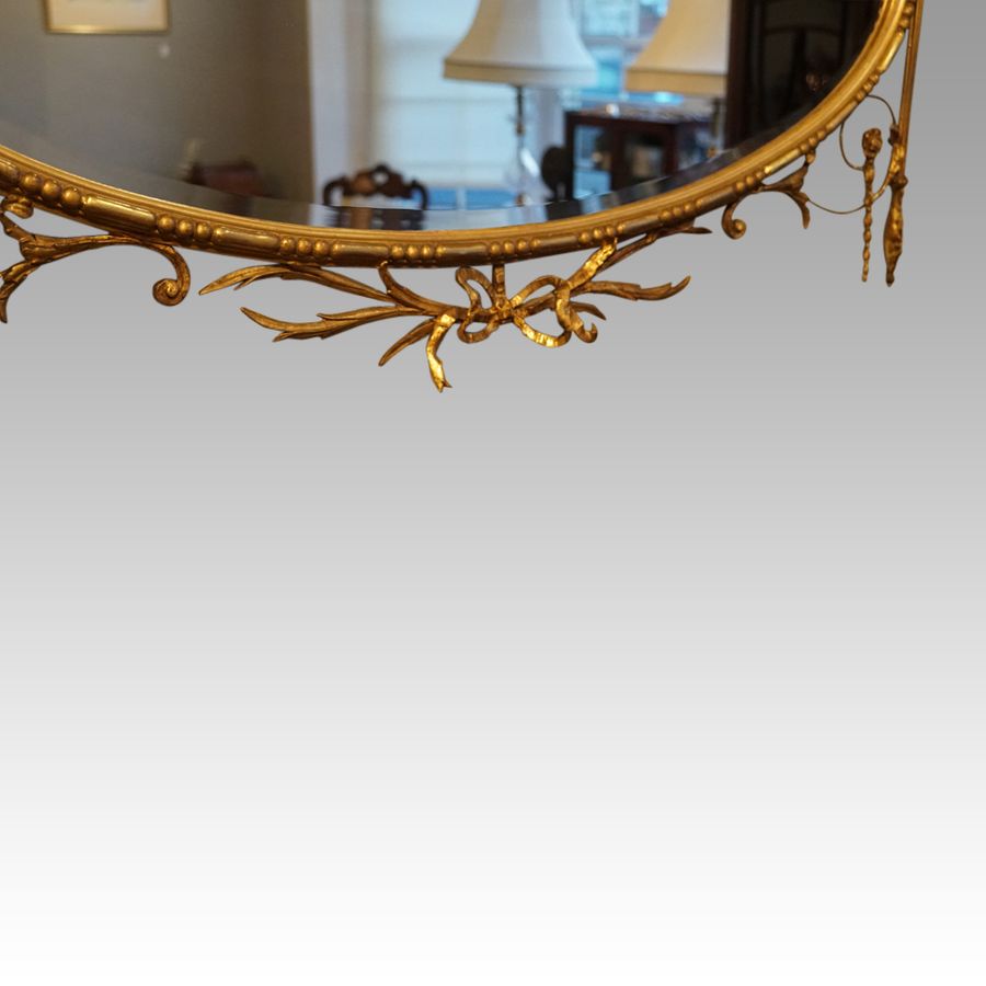 Antique Adam style gilt mirror