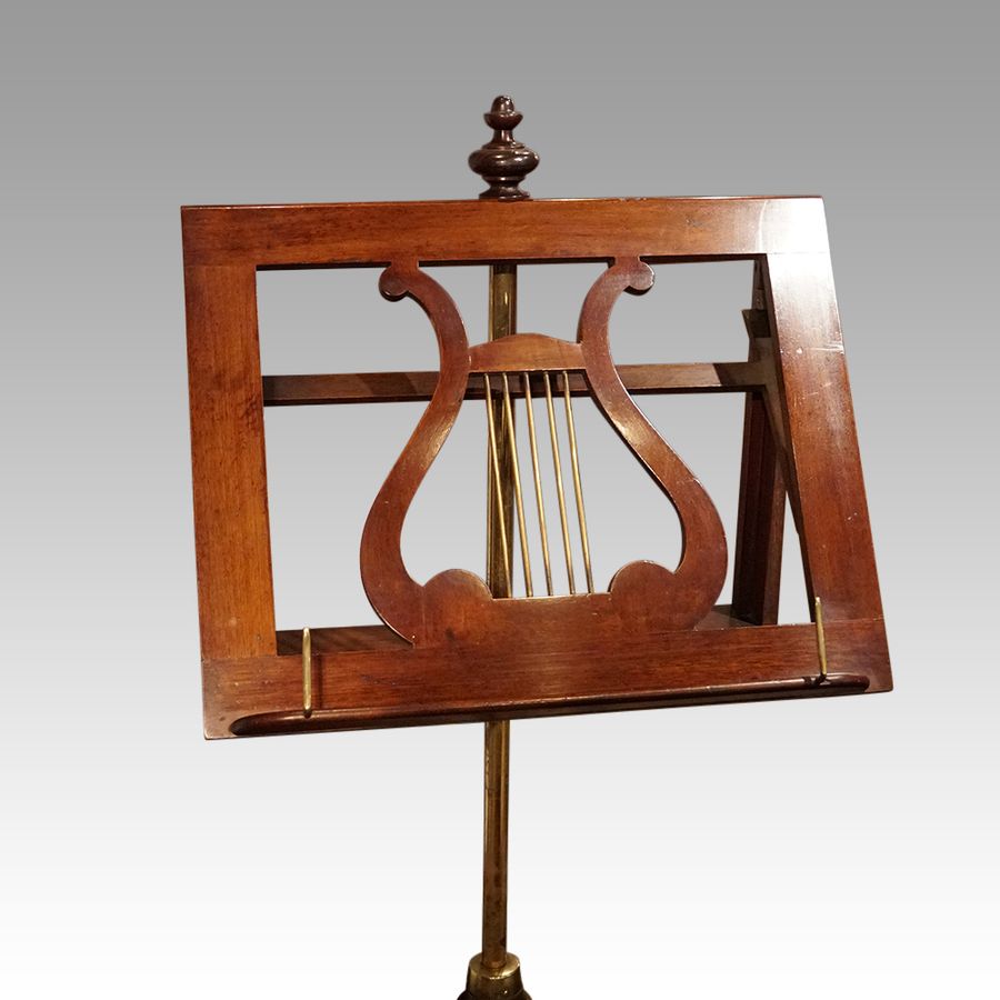 Antique Victorian mahogany music stand