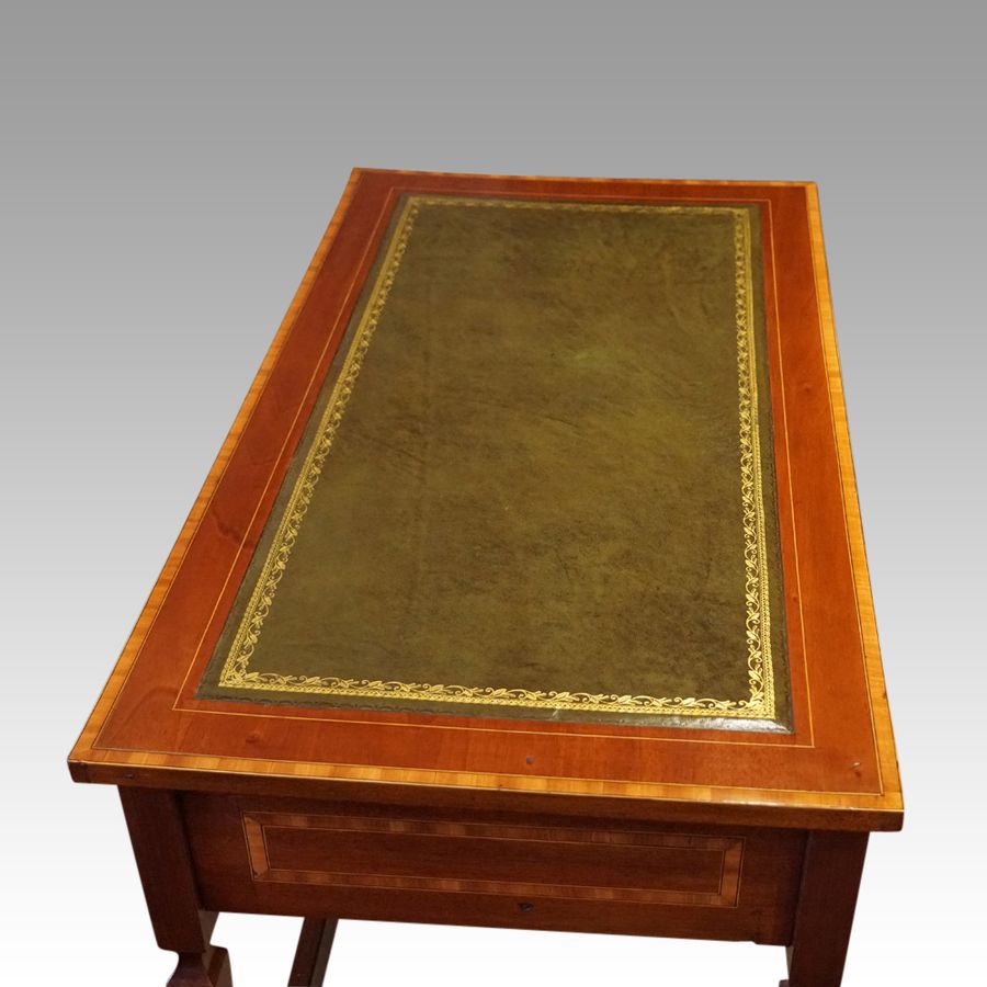 Antique Edwardian inlaid mahogany desk
