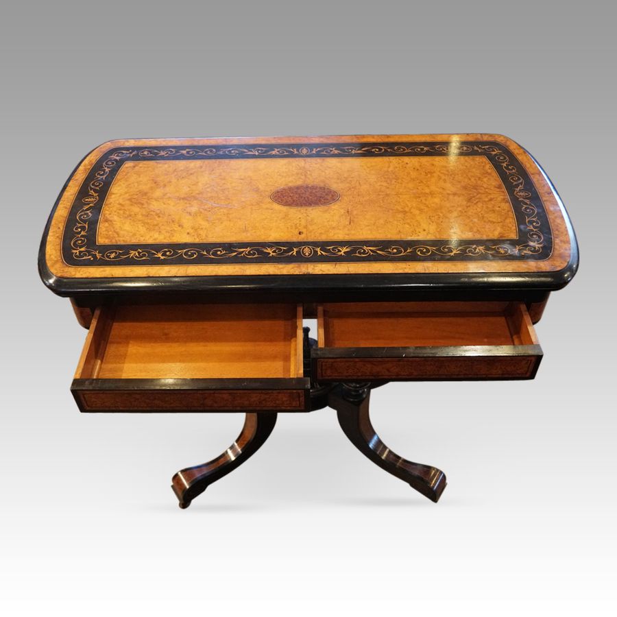 Antique Victorian ebonised card table