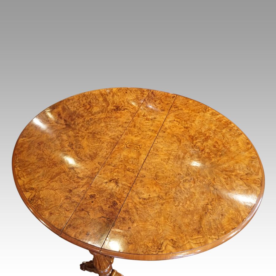 Antique Victorian burr walnut Sutherland table