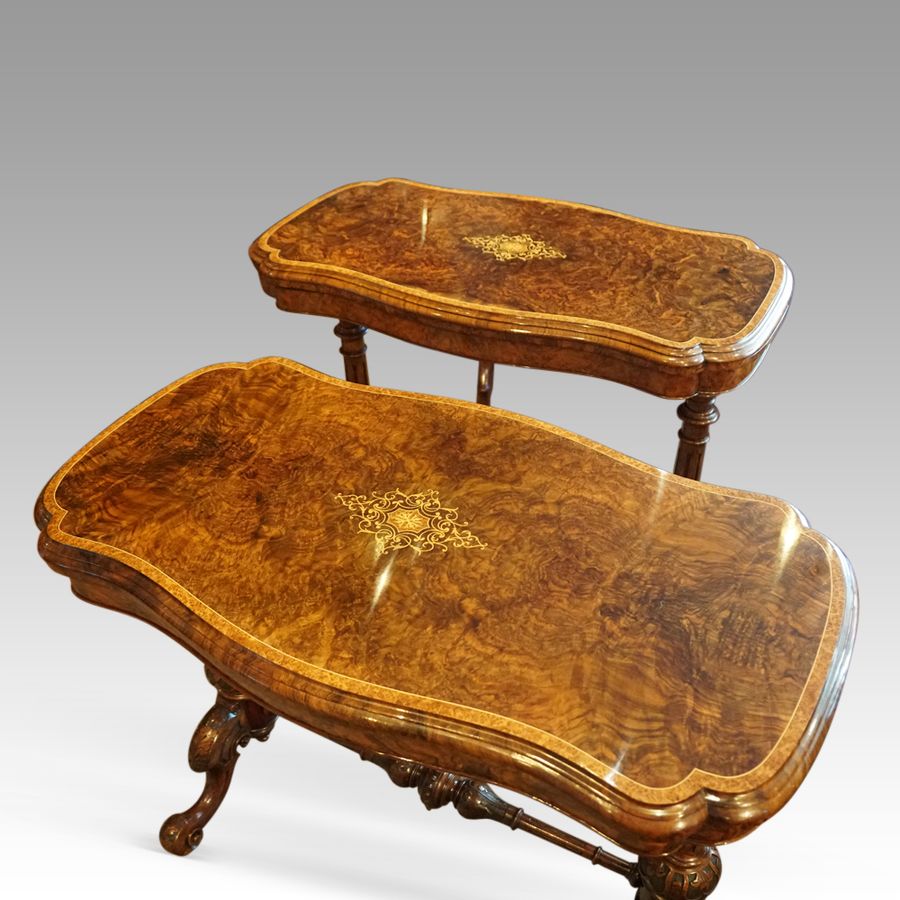 Antique Pair of Victorian walnut card-tables