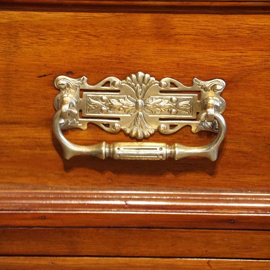 Antique Edwardian walnut Wellington chest