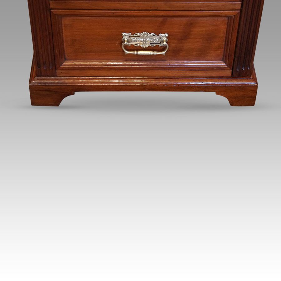 Antique Edwardian walnut Wellington chest