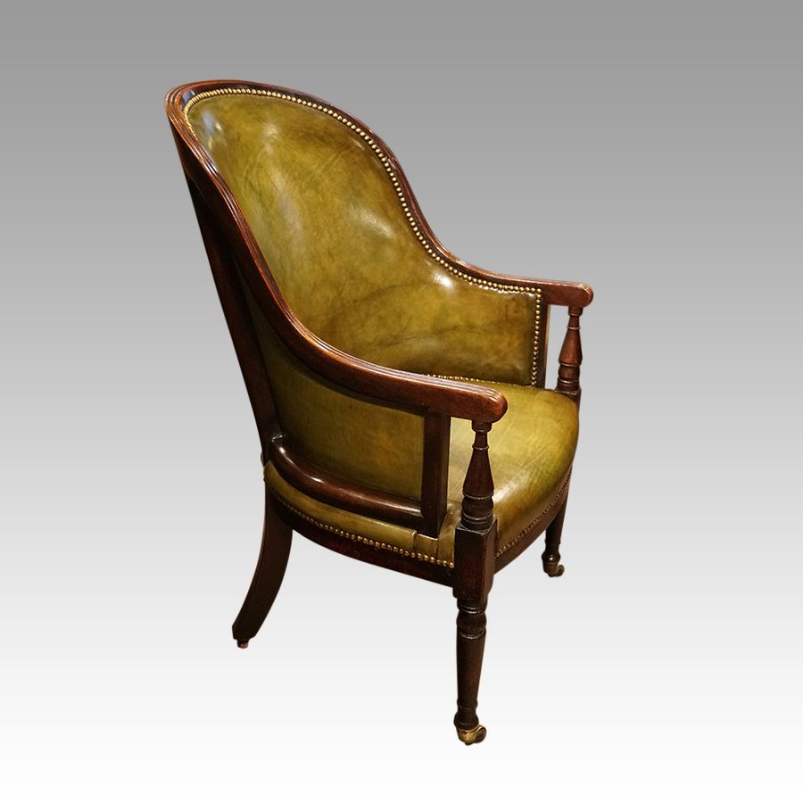 Antique Regency mahogany library chair