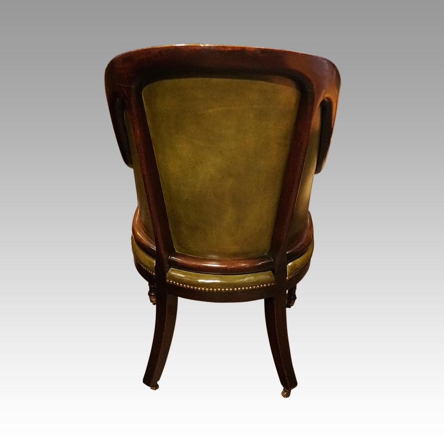 Antique Regency mahogany library chair