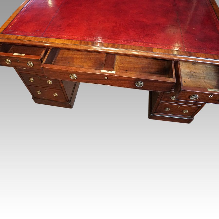 Antique Georgian mahogany partners desk