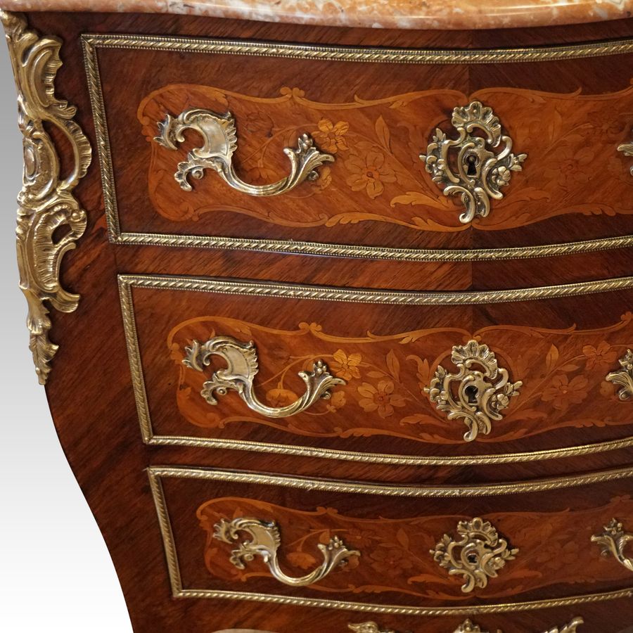 Antique Small Continental marquetry commode