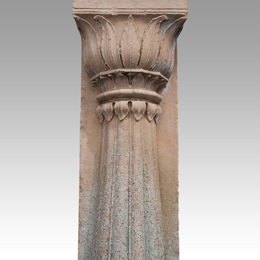 Antique Antique half sandstone column