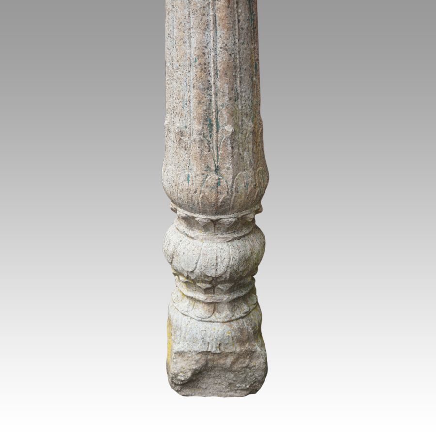 Antique Pair of Antique carved sandstone columns