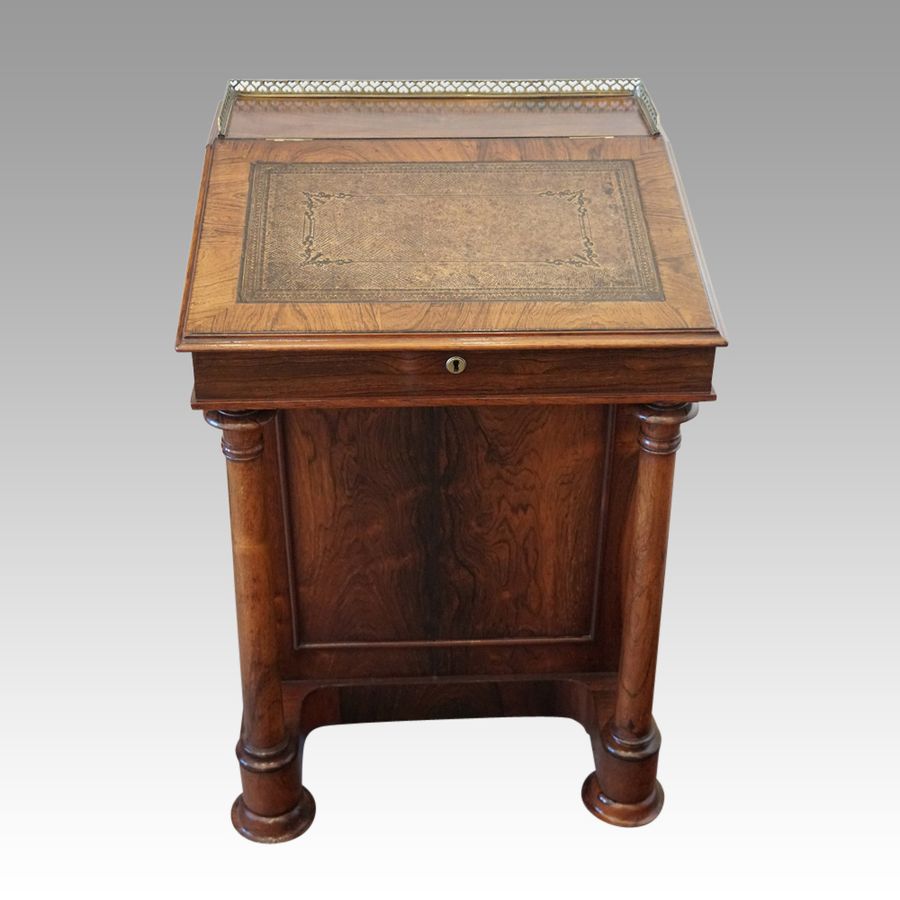 Antique William IV rosewood davenport desk