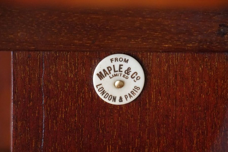 Antique Edwardian inlaid revolving bookcase