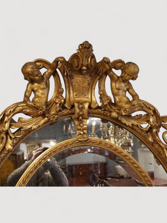 Antique Large 19thc gilt mirror