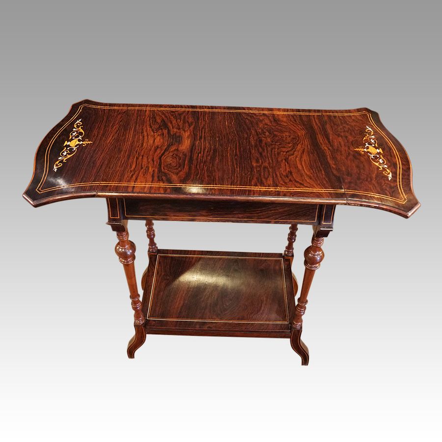 Victorian inlaid rosewood side-table