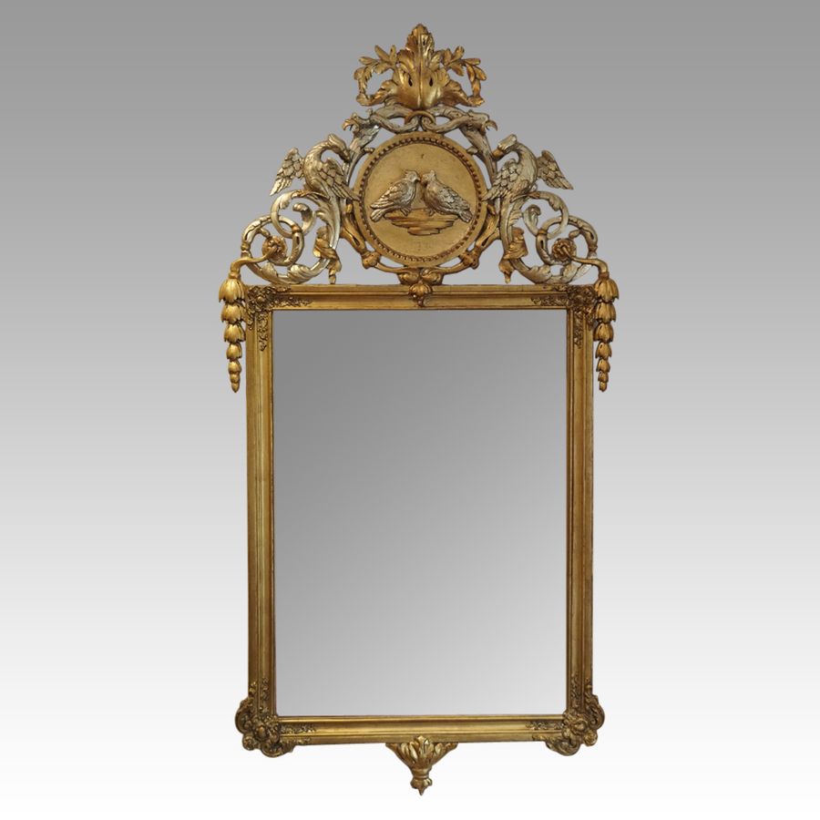 Antique Antique Continental ornate gilt mirror